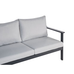 Sofa ogrodowa 3-osobowa jasnoszara KIATO Sofa ogrodowa 3-osobowa jasnoszara KIATO