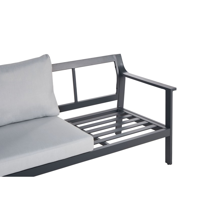 Sofa ogrodowa 3-osobowa jasnoszara KIATO Sofa ogrodowa 3-osobowa jasnoszara KIATO