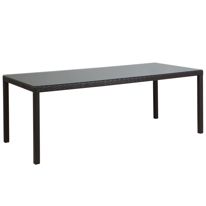 Stół ogrodowy ITALY 220 cm 100 cm Szkło Ciemnobrązowy Stół ogrodowy ITALY 220 cm 100 cm Szkło Ciemnobrązowy
