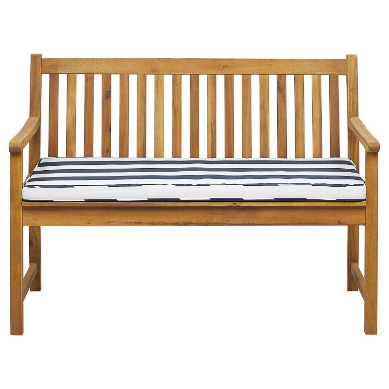 Ławka ogrodowa z poduchą VIVARA 120 cm Certyfikowane drewno akacjowe Granatowy Ławka ogrodowa z poduchą VIVARA 120 cm Certyfikowane drewno akacjowe Granatowy