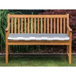 Ławka ogrodowa z poduchą VIVARA 120 cm Certyfikowane drewno akacjowe Granatowy Ławka ogrodowa z poduchą VIVARA 120 cm Certyfikowane drewno akacjowe Granatowy