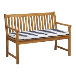 Ławka ogrodowa z poduchą VIVARA 120 cm Certyfikowane drewno akacjowe Granatowy Ławka ogrodowa z poduchą VIVARA 120 cm Certyfikowane drewno akacjowe Granatowy