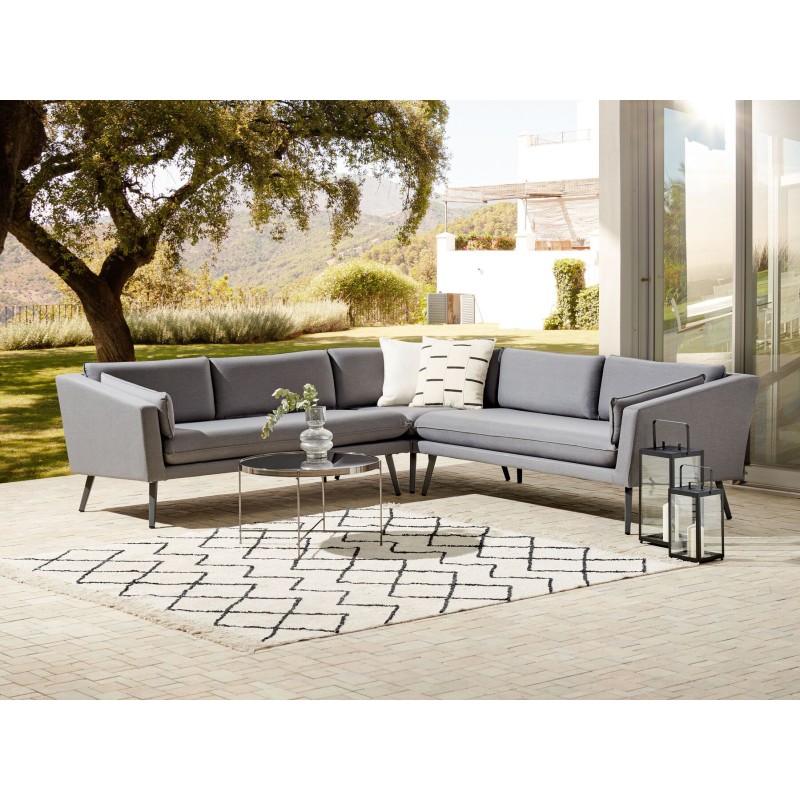 Sofa ogrodowa modułowa 5-osobowa szara LORETELLO Sofa ogrodowa modułowa 5-osobowa szara LORETELLO