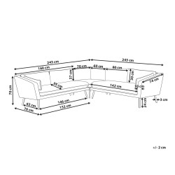 Sofa ogrodowa modułowa 5-osobowa szara LORETELLO Sofa ogrodowa modułowa 5-osobowa szara LORETELLO