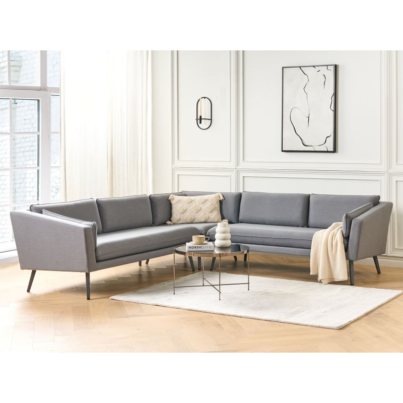 Sofa ogrodowa modułowa 5-osobowa szara LORETELLO Sofa ogrodowa modułowa 5-osobowa szara LORETELLO