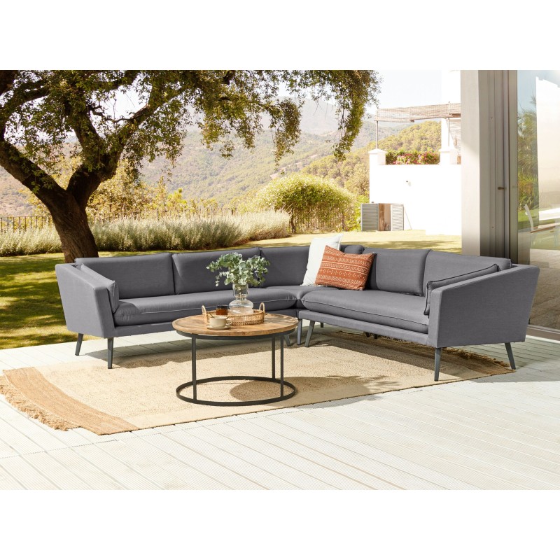 Sofa ogrodowa modułowa 5-osobowa szara LORETELLO Sofa ogrodowa modułowa 5-osobowa szara LORETELLO