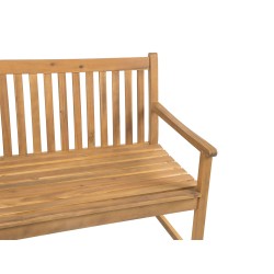 Ławka ogrodowa z poduchą VIVARA 120 cm Certyfikowane drewno akacjowe Bordowy Ławka ogrodowa z poduchą VIVARA 120 cm Certyfikowane drewno akacjowe Bordowy
