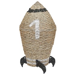 Kosz na zabawki Rakieta PAARL Trawa morska Naturalny Kosz na zabawki Rakieta PAARL Trawa morska Naturalny
