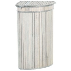 Kosz bambusowy z pokrywką szary BADULLA Kosz bambusowy z pokrywką szary BADULLA