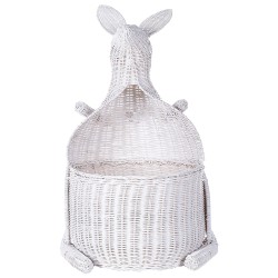 Kosz na zabawki Kangur KAPITI Rattan Biały Kosz na zabawki Kangur KAPITI Rattan Biały