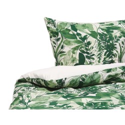 Komplet pościeli GREENWOOD Bawełna satynowa 155 x 220 cm Zielony