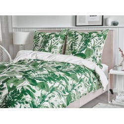 Komplet pościeli GREENWOOD Bawełna satynowa 155 x 220 cm Zielony Komplet pościeli GREENWOOD Bawełna satynowa 155 x 220 cm Zielony