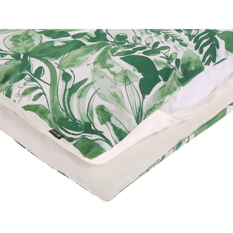 Komplet pościeli GREENWOOD Bawełna satynowa 155 x 220 cm Zielony Komplet pościeli GREENWOOD Bawełna satynowa 155 x 220 cm Zielony