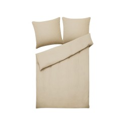Komplet pościeli AVONDALE Bawełna satynowa 155 x 220 cm Beżowy Komplet pościeli AVONDALE Bawełna satynowa 155 x 220 cm Beżowy