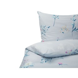 Komplet pościeli EVERGREEN Bawełna satynowa 200 x 220 cm Błękitny