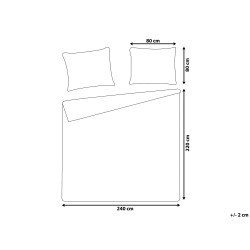 Komplet pościeli EVERGREEN Bawełna satynowa 220 x 240 cm Błękitny Komplet pościeli EVERGREEN Bawełna satynowa 220 x 240 cm Błękitny