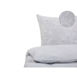 Komplet pościeli MORNINGSIDE Bawełna satynowa 155 x 220 cm Szary