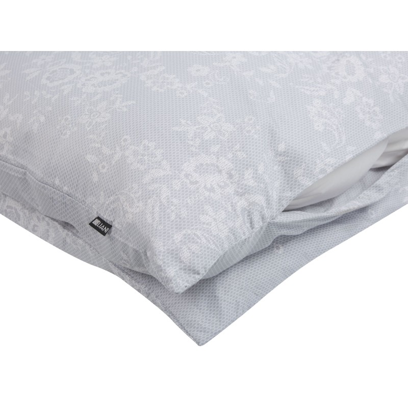 Komplet pościeli MORNINGSIDE Bawełna satynowa 155 x 220 cm Szary Komplet pościeli MORNINGSIDE Bawełna satynowa 155 x 220 cm Szary