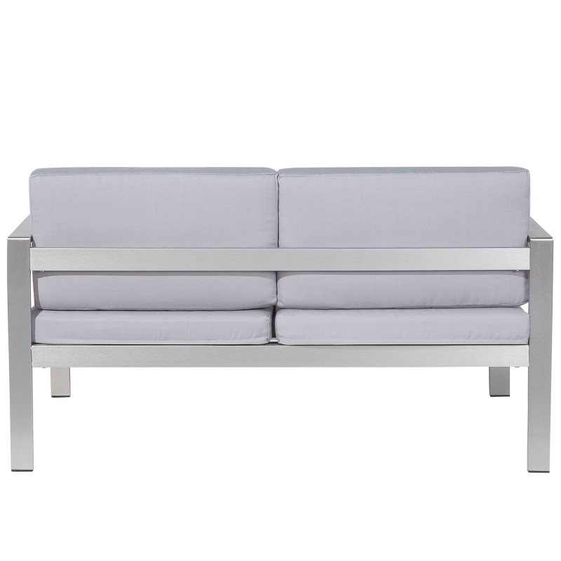 Sofa ogrodowa 2-osobowa jasnoszara SALERNO Sofa ogrodowa 2-osobowa jasnoszara SALERNO