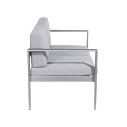 Sofa ogrodowa 2-osobowa jasnoszara SALERNO Sofa ogrodowa 2-osobowa jasnoszara SALERNO