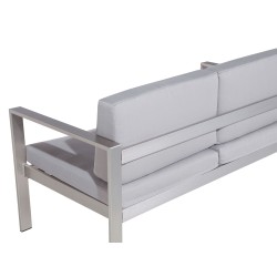 Sofa ogrodowa 2-osobowa jasnoszara SALERNO Sofa ogrodowa 2-osobowa jasnoszara SALERNO