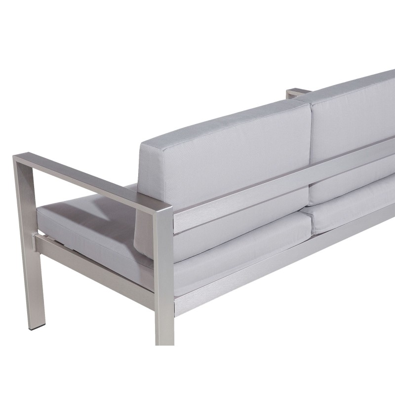 Sofa ogrodowa 2-osobowa jasnoszara SALERNO Sofa ogrodowa 2-osobowa jasnoszara SALERNO