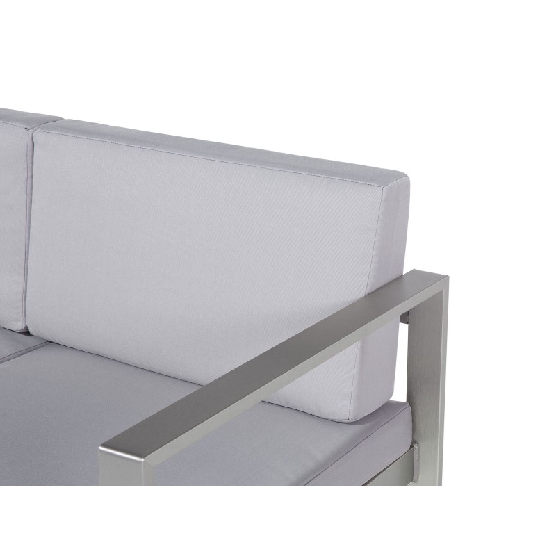 Sofa ogrodowa 2-osobowa jasnoszara SALERNO Sofa ogrodowa 2-osobowa jasnoszara SALERNO