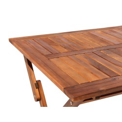 Stół ogrodowy CENTO 75 cm 140 cm Drewno akacjowe Brązowy Stół ogrodowy CENTO 75 cm 140 cm Drewno akacjowe Brązowy