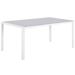 Stół ogrodowy CATANIA 91 cm 160 cm Szkło Szary