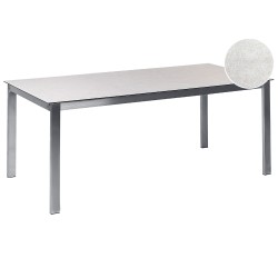Stół ogrodowy COSOLETO 180 cm 90 cm Szkło Biały