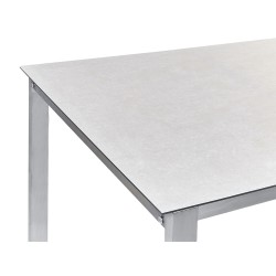 Stół ogrodowy COSOLETO 180 cm 90 cm Szkło Biały Stół ogrodowy COSOLETO 180 cm 90 cm Szkło Biały