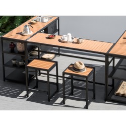 Stół ogrodowy AVETRANA 50 cm 150 cm Czarny Stół ogrodowy AVETRANA 50 cm 150 cm Czarny