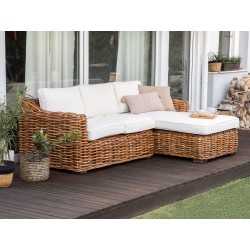 Sofa ogrodowa rattanowa naturalna BRIATICO Sofa ogrodowa rattanowa naturalna BRIATICO