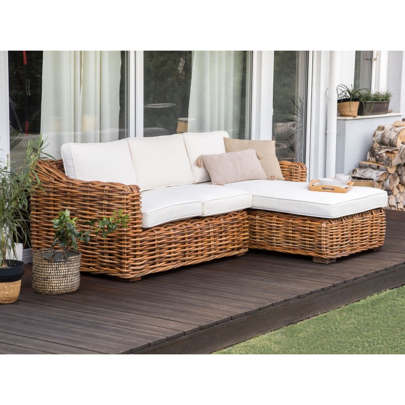 Sofa ogrodowa rattanowa naturalna BRIATICO Sofa ogrodowa rattanowa naturalna BRIATICO