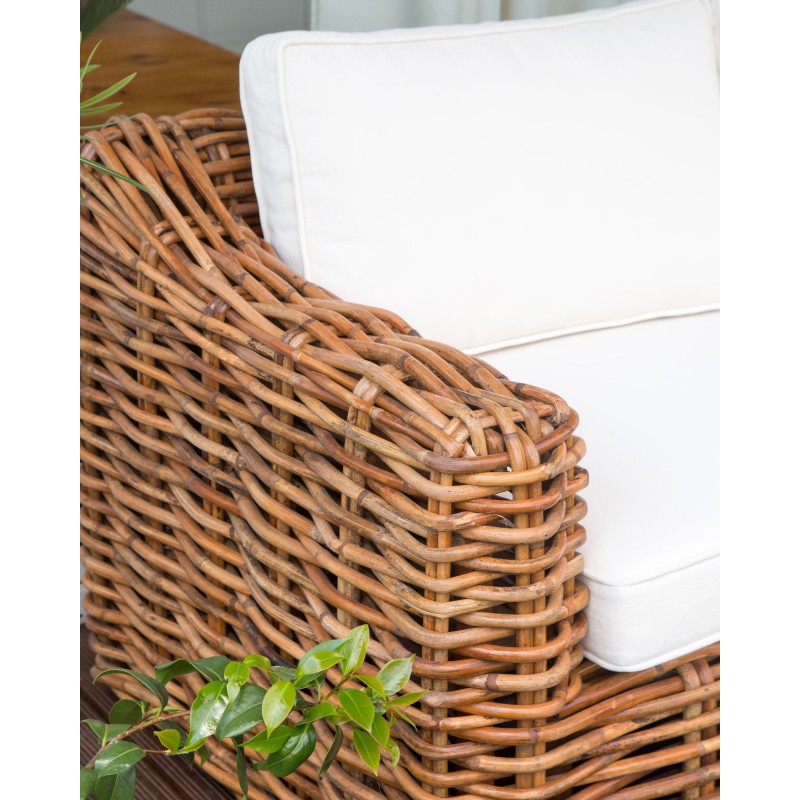 Sofa ogrodowa rattanowa naturalna BRIATICO Sofa ogrodowa rattanowa naturalna BRIATICO