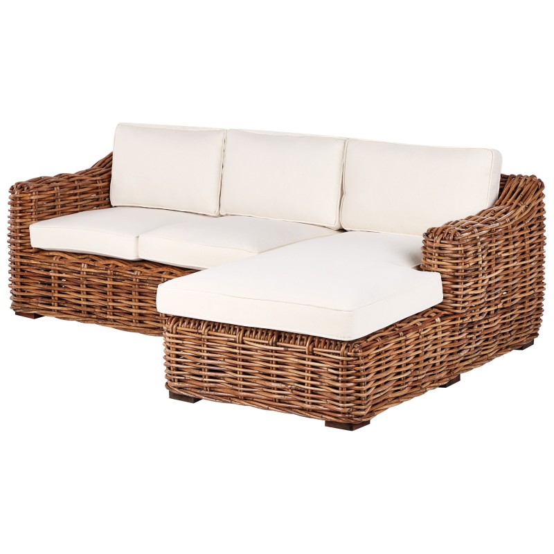 Sofa ogrodowa rattanowa naturalna BRIATICO Sofa ogrodowa rattanowa naturalna BRIATICO
