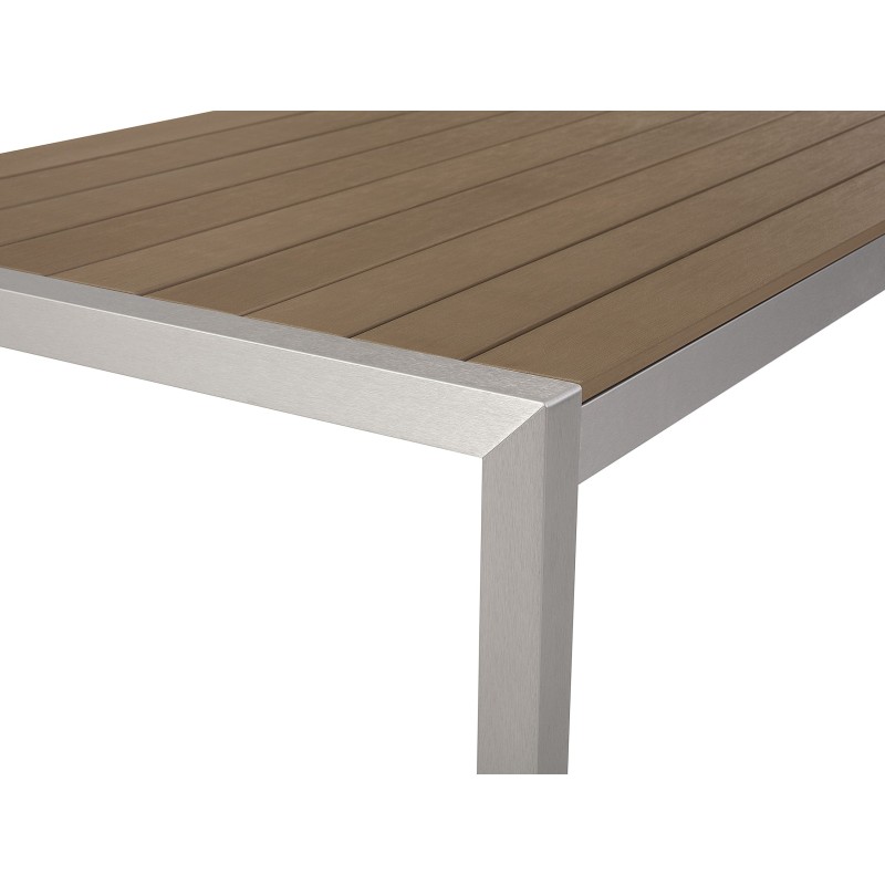 Stół ogrodowy VERNIO 180 cm 90 cm Metal Brązowy Stół ogrodowy VERNIO 180 cm 90 cm Metal Brązowy
