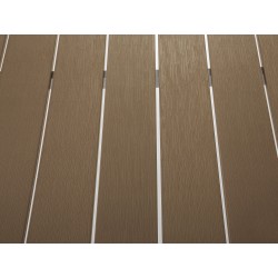 Stół ogrodowy VERNIO 180 cm 90 cm Metal Brązowy Stół ogrodowy VERNIO 180 cm 90 cm Metal Brązowy