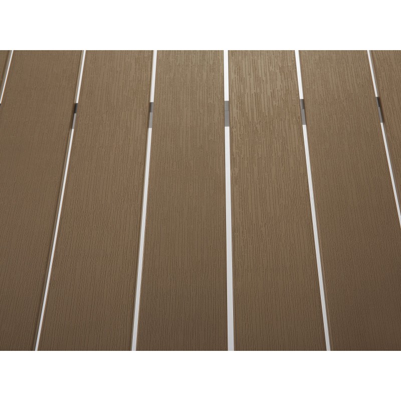 Stół ogrodowy VERNIO 180 cm 90 cm Metal Brązowy Stół ogrodowy VERNIO 180 cm 90 cm Metal Brązowy