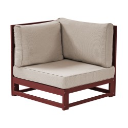 Sofa ogrodowa drewniana 2-osobowa narożna mahoniowy brąz TIMOR II Sofa ogrodowa drewniana 2-osobowa narożna mahoniowy brąz TIMOR II