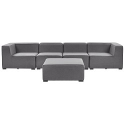 Sofa ogrodowa z otomaną dla 4 osób AREZZO Modułowy Szary