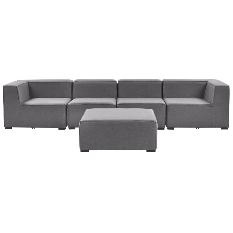 Sofa ogrodowa z otomaną dla 4 osób AREZZO Modułowy Szary Sofa ogrodowa z otomaną dla 4 osób AREZZO Modułowy Szary