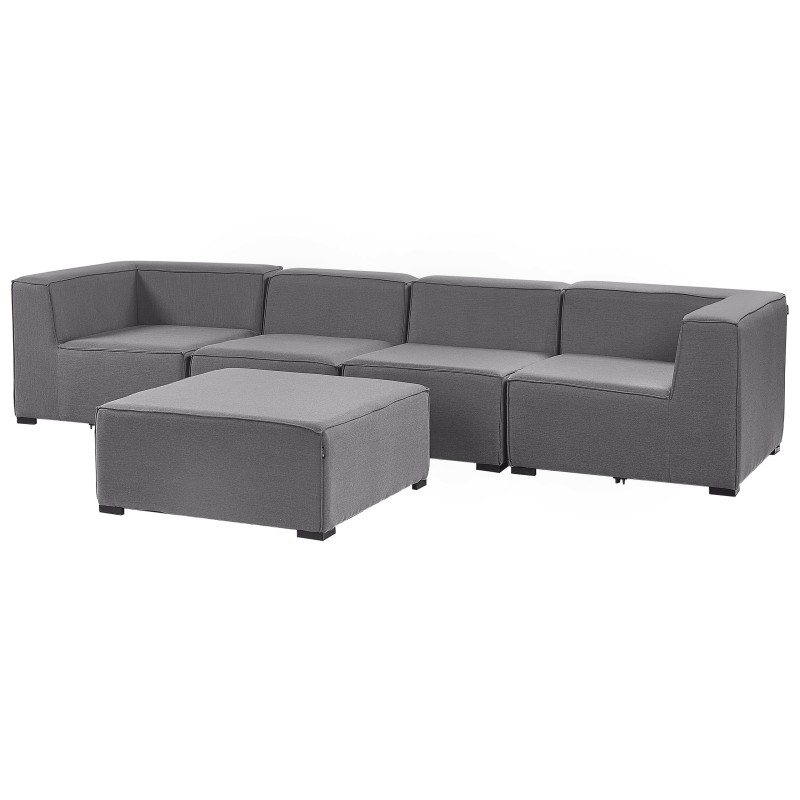Sofa ogrodowa z otomaną dla 4 osób AREZZO Modułowy Szary Sofa ogrodowa z otomaną dla 4 osób AREZZO Modułowy Szary