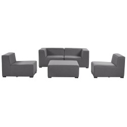 Sofa ogrodowa z otomaną dla 4 osób AREZZO Modułowy Szary Sofa ogrodowa z otomaną dla 4 osób AREZZO Modułowy Szary