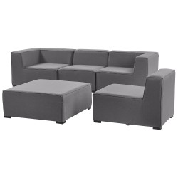 Sofa ogrodowa z otomaną dla 4 osób AREZZO Modułowy Szary Sofa ogrodowa z otomaną dla 4 osób AREZZO Modułowy Szary