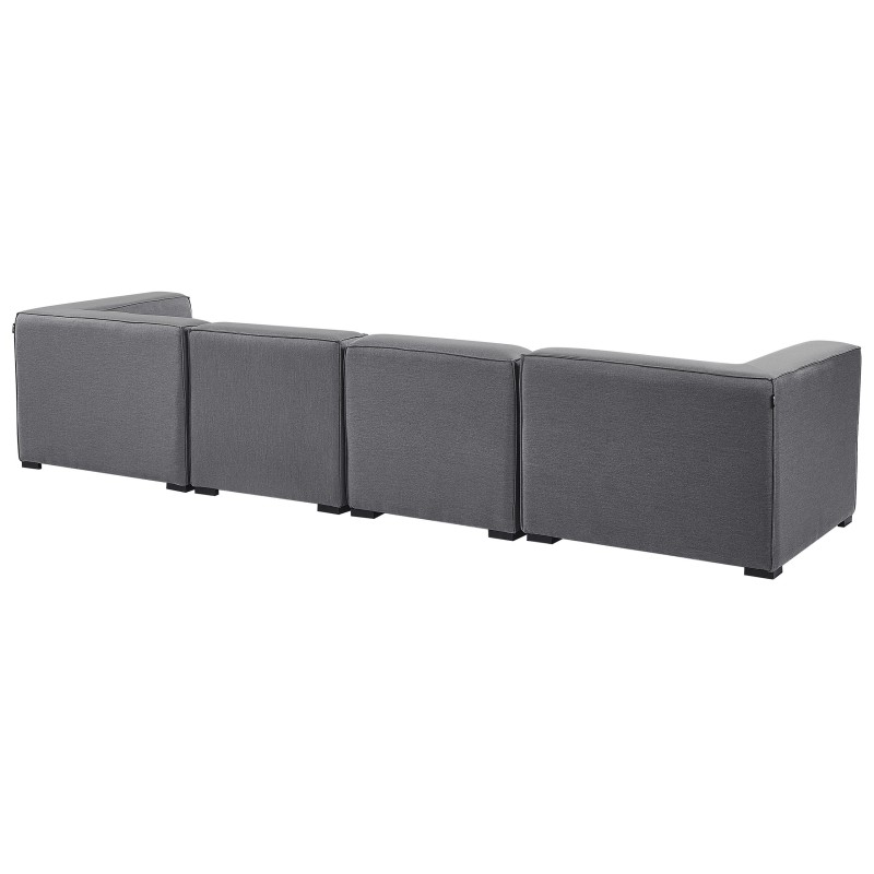 Sofa ogrodowa z otomaną dla 4 osób AREZZO Modułowy Szary Sofa ogrodowa z otomaną dla 4 osób AREZZO Modułowy Szary