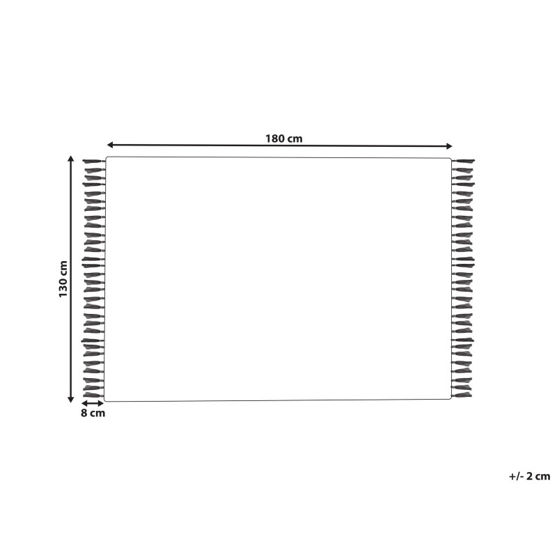 Koc JAUNPUR Bawełna 130 x 180 cm Beżowy Koc JAUNPUR Bawełna 130 x 180 cm Beżowy