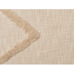 Koc JAUNPUR Bawełna 130 x 180 cm Beżowy Koc JAUNPUR Bawełna 130 x 180 cm Beżowy
