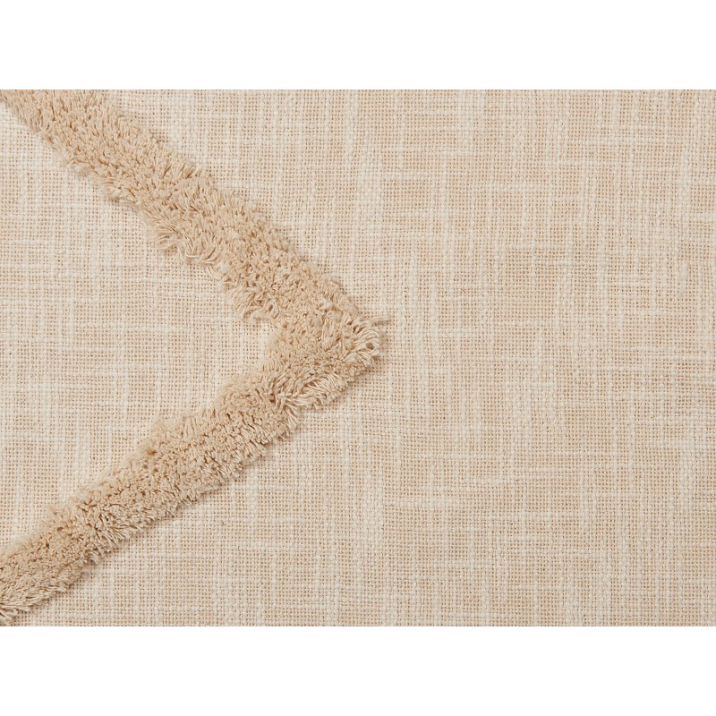 Koc JAUNPUR Bawełna 130 x 180 cm Beżowy Koc JAUNPUR Bawełna 130 x 180 cm Beżowy