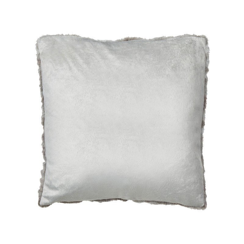 Zestaw 2 poduszek dekoracyjnych MACODES Sztuczne futro 45 x 45 cm Szary Jednolity Zestaw 2 poduszek dekoracyjnych MACODES Sztuczne futro 45 x 45 cm Szary Jednolity